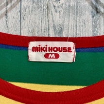 日本製ビンテージMIKI HOUSE ミキハウス マルチボーダーTシャツ M_画像3