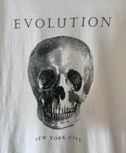 ビンテージEVOLUTION NEW YORK CITY Tシャツ スカル ガイコツ 90s