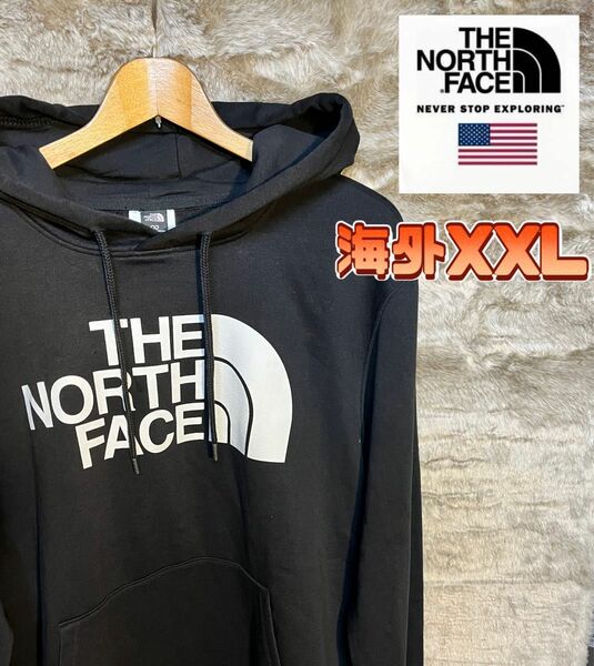 【日本未発売】THE NORTH FACE ザノースフェイス パーカー ブラック プルオーバー XXLサイズ