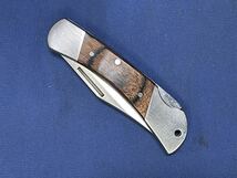  IC.CUT Knife『 アイシーカット フォールディングナイフ 』天然木製ハンドル StainIess hand made 石川刃物製作所 セキカットビンテージ_画像10
