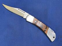  IC.CUT Knife『 アイシーカット フォールディングナイフ 』天然木製ハンドル StainIess hand made 石川刃物製作所 セキカットビンテージ_画像2