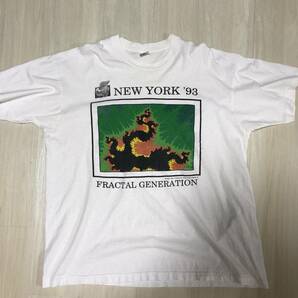 激レア 90s フラクタル アート Tシャツ L )検 モネ サイケ エッシャー ヴィンテージ アニメアンディ ウォーホル ダリ アニメ USA fractalの画像3