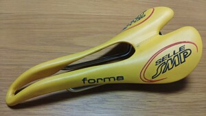 美品 セラ SELLE SMP forma サドル イエロー inox tubeレール