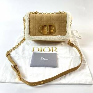 美品 ディオール DIOR レディース カロ ムートン チェーン ショルダーバッグ