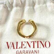 美品 ヴァレンティノガラヴァーニ VALENTINO レディース Vロゴ リング 指輪 ゴールド_画像7