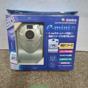 c3668 стоимость доставки 520 иен не использовался нераспечатанный Konica E-mini цифровая камера серебряный одиночный 3 щелочные батарейки использование 