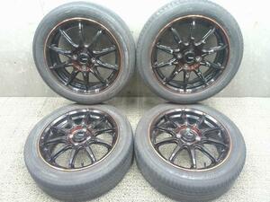 2403051 4919・ミラージュ A03A 15×5.5J+45 4穴 100 【HOTSTUFF G-SPEED ホイール タイヤ付】 175/55R15 タイヤ溝5ｍｍ (102072759)