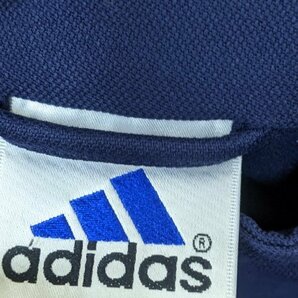 4．アルゼンチン代表 00s オールド アディダス エンブレム ロゴ ハーフジップ 長袖 シャツ サッカー Y2K メンズL 紺水色白x403の画像4