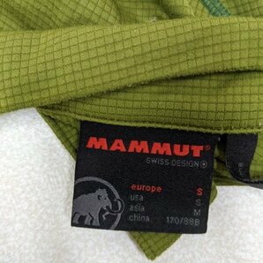 10．マムート ロゴ ハーフジップ 長袖 シャツ ロングスリーブ プルオーバー アウトドア MAMMUT メンズM 黄緑系x409の画像2