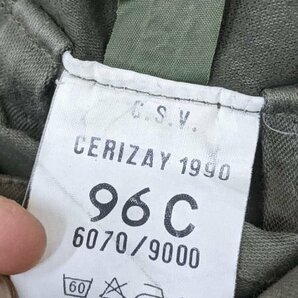 11．フランス軍 90s ヴィンテージ CSV CERIZAY ミリタリー フィールド パーカー ジャケット 軍物 メンズ96C カーキy407の画像2