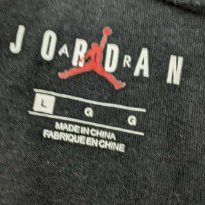 17．パリサンジェルマン ジョーダン ナイキ デカロゴ プリント 半袖 Tシャツ バスケ AIR JORDAN メンズL 黒白x406の画像4
