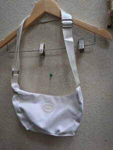  new goods white half month type shoulder bag 