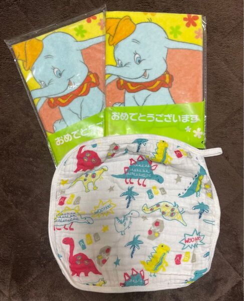 新品 ループ付きタオル 3枚セット ディズニー ダンボ