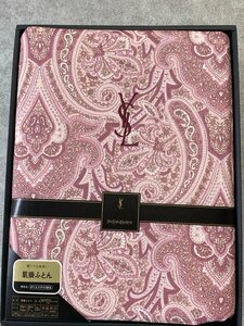 未使用品 YVES SAINT LAURENT シングル 中綿 肌掛けふとん 140cm×190cm 布団 寝具 イヴ・サンローラン☆ちょこオク☆雑貨140