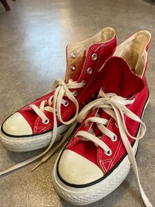 CONVERSE ALL STAR ハイカット キャンバス 赤 レッド 24.0 コンバースオールスター ☆ちょこオク☆靴80