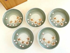 九谷焼 昇竜 皿揃え 桜 アンティーク 食器☆ちょこオク☆80