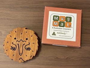 ｍatcgnates Australian Coasters Mug Mats ハリモグラ ブラックウッド コースター ☆ちょこオク☆ 佐川80サイズ