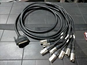 D-Sub separate cable D-Sub 25Pin male - XLR male x 8 Tascam/Digidesign pin a autograph interchangeable 3m analogue cable 