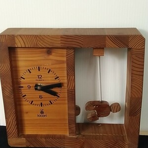 A744　KICORI キコリ　手作り時計　柱時計 インテリア レトロ
