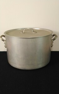 A700 used business use stockpot aluminium for kitchen use goods cookware two-handled pot cover attaching ko dog seal approximately 30cm