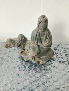 Ａ593 仏像 陶器 年代不明 仏像 置物 骨董
