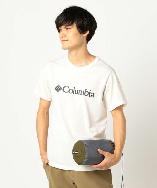 (新品タグ付き)Columbia コロンビア 半袖Tシャツ ロゴプリント ホワイト UV SUN protection upf15