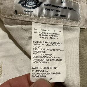 Dickies USA輸入 w38 カーゴパンツ ベージュ 100円スタート 売り切り コットン 古着 ハーフパンツ ショートパンツ ワークパンツの画像2