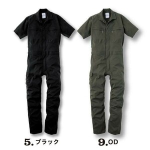  double mesh * stretch short sleeves coverall GE-445