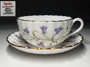 【瑞】スポード Spode CANTERBURY　花柄金彩カップ＆ソーサー