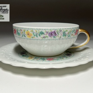 【瑞】リモージュLimoges PORCELAINE  DURE カップ＆ソーサーの画像1