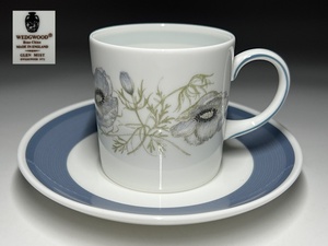 【瑞】ウェッジウッドWEDGWOOD GLEN MIST　カップ＆ソーサー