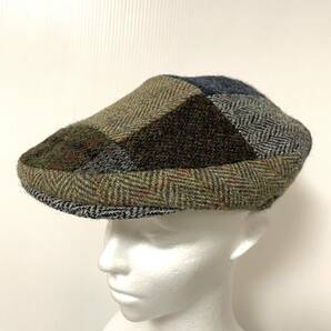 イギリス製 GLEN APPIN ハリスツイード Harris Tweed パッチワーク ハンチング帽 Mサイズ GHO540