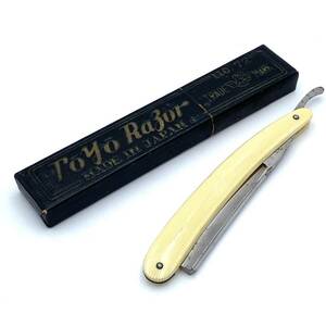 理容 美容 ヴィンテージ 西洋剃刀 剃刀 カミソリ TOYO RAZOR TRADE MARK No72 日本製 箱付き