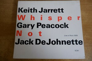 CDk-7346＜ECM / 2枚組＞キース・ジャレットKEITH JARRETT / GARY PEACOCK , JACK DEJOHNETTE WHISPER NOT