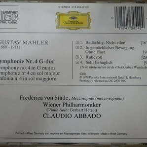 CDk-7572 WIENER PHILHARMONIKER ABBADO / MAHLER: SYMPHONIE NR.4の画像2