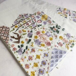 540■ 豪華な中国刺繍 花喰鳥 更紗模様 袋帯 ■ひまわりの画像10