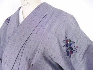 686■ 美品 和みのある癒しの装い 単衣 紬 ■ひまわり