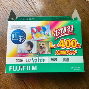 FUJIFILM 写真用紙 画彩 光沢 L 400枚 WPL400VA