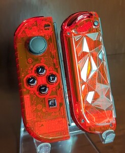 純正カスタムジョイコン クリアレッド ブラック 訳あり NintendoSwitchJoy-Con ニンテンドースイッチ用コントローラー 任天堂 スケルトン