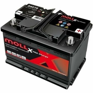 MOLL モル 84075 X-TRA Charge X-TRA Charge 欧州車用 自動車用バッテリー 電解液注入済