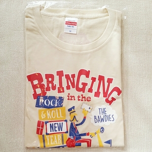 ★自己紹介必読!★【THE BAWDIES】Tシャツ M★新品 グッズ 人気 レア★BRINGING IN THE ROCK & ROLL NEW YEAR★ボウディーズ★