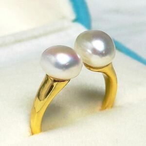 [ beautiful!book@ pearl ring 7-8mm ring ] natural pearl ring open ring 