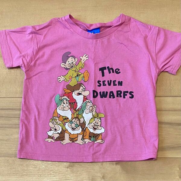 ディズニー 七人の小人 半袖 Tシャツ ピンク 100cm