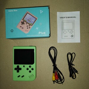  portable retro game machine 500 kind game built-in green 