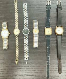 #2025【中古現状品】女性用 腕時計 おまとめ6点 【YSL/ORIENT/marie claire/SEIKO/CITIZEN/ALBA】現状優先品