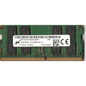 MICRON ★ ノート用メモリ 16GB×10枚セット ★ 2Rx8 PC4-2666V-SE1-11 ★ 両面16枚チップ ★の画像3