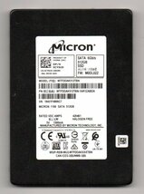 SATA ☆ MICRON　SSD HDD　512GB ☆ MODEL：MTFDDAK512TBN ☆ 健康状態：正常 ☆_画像1