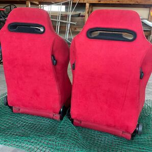 レカロ RECARO 赤 ホンダ インテグラ シビック TYPE-R純正セミバケットシート 2脚セットの画像6