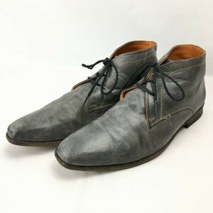 ビンテージ/オールレザー　VAN LIER/ヴァンライヤー　チャッカブーツ　サイズ42　26.5-27.0程度　グレー　Vintage/boots 管No.WA141