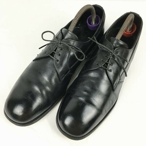 70s?USA表記なし/ビンテージ品　FLORSHEIM/フローシャイム　プレーントゥ　黒　サイズ10D/27.5-28.0程度　管NO.WZB-213